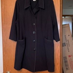 CAbi Vintage Navy Blue Patterned Women's Coat